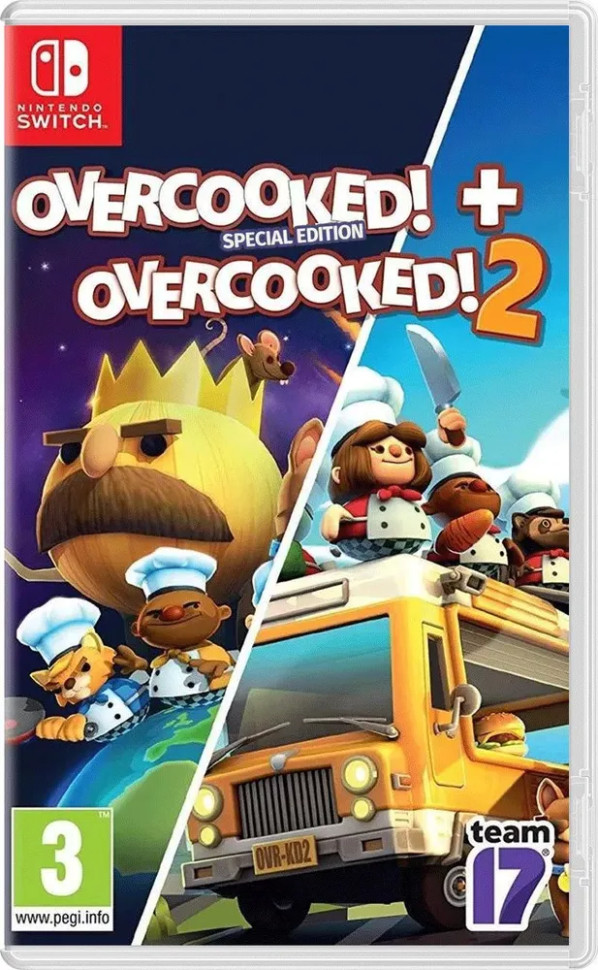 Игра Overcooked + Overcooked 2 (Nintendo Switch) б\у, Полностью на английском