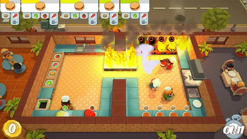 Игра Overcooked + Overcooked 2 (Nintendo Switch) б\у, Полностью на английском