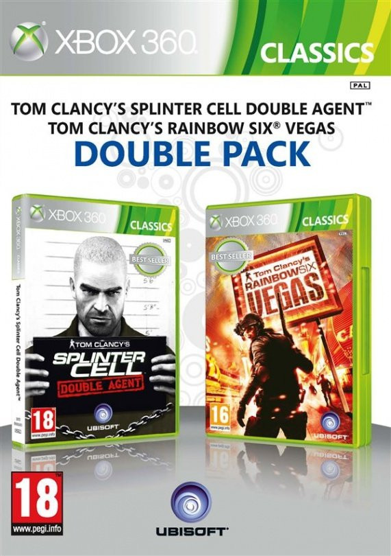 Игра Tom Clancy's Splinter Cell Double Agent & Tom Clancy's Rainbow Six Vegas Double Pack (Xbox 360) б/у, Полностью Английский купить за 799.0000