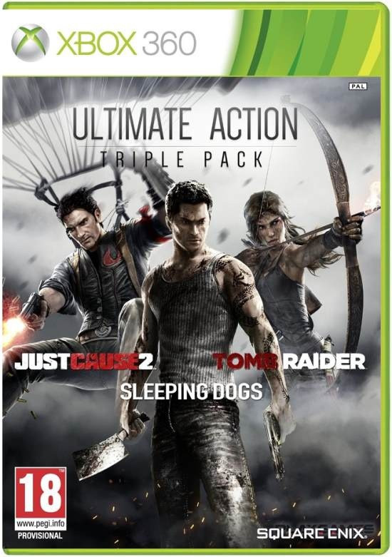 Игра Ultimate Action Triple Pack (Just Cause 2, Sleeping Dogs, Tomb Raider) (Xbox 360) купить за 2990.0000