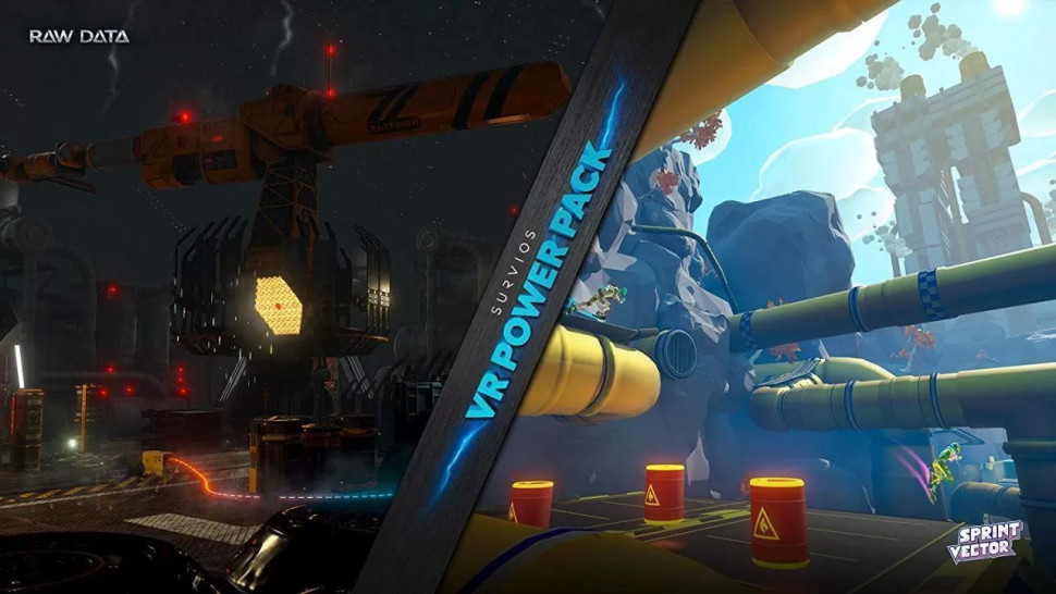 Игра Raw Data & Sprint Vector Pack - Double Pack (только для VR) (PS4) б/у, Полностью Английский