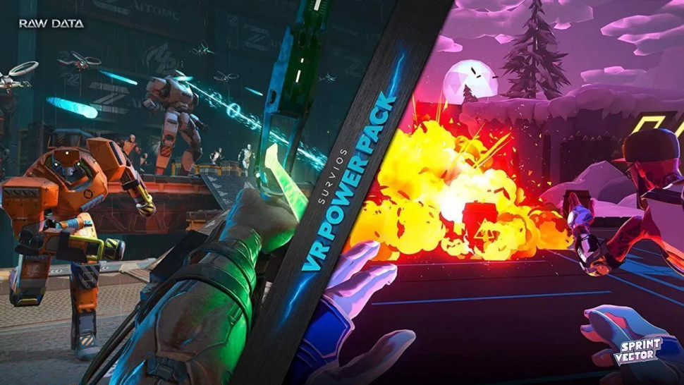 Игра Raw Data & Sprint Vector Pack - Double Pack (только для VR) (PS4) б/у, Полностью Английский