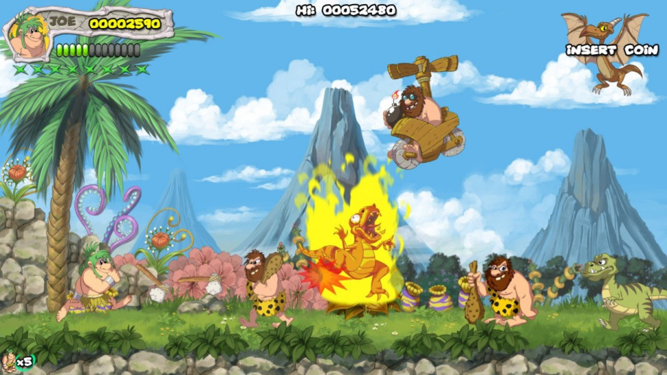 Игра New Joe & Mac - Caveman Ninja  T-Rex Edition (Nintendo Switch) б/у, Русские Субтитры