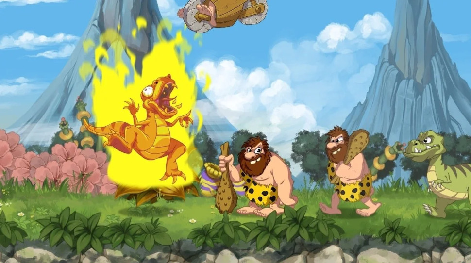 Игра New Joe & Mac - Caveman Ninja  T-Rex Edition (Nintendo Switch) б/у, Русские Субтитры