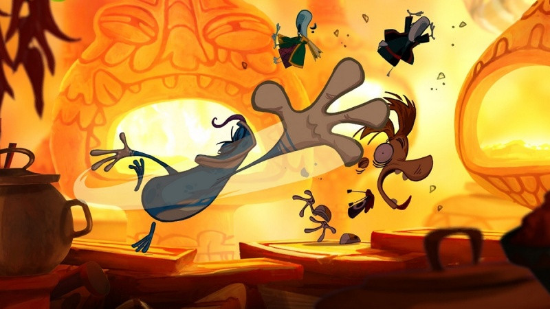 Игра Rayman Origins (Xbox 360) Classics б/у, Полностью Русский