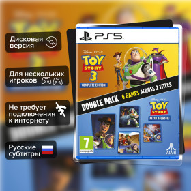 Игра Toy Story Retro Roundup! + Toy Story 3 Complete Edition Double Pack (PS5) б\у, Субтитры на русском