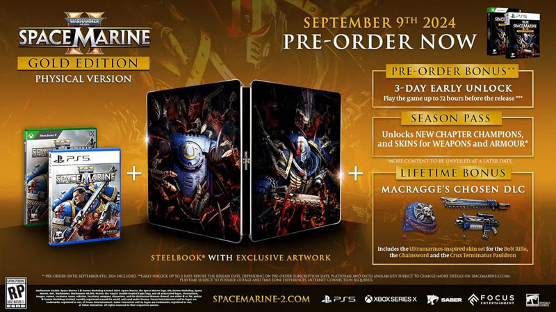 Игра Warhammer 40,000 Space Marine 2 Gold Edition (PS5) Полностью Русский