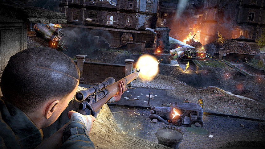 Игра Sniper Elite V2 Remastered. Стандартное издание (PS4) б/у, Полностью Русский