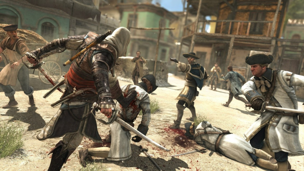 Игра Assassin's Creed IV: Черный флаг (Xbox 360) б/у, Полностью Русский