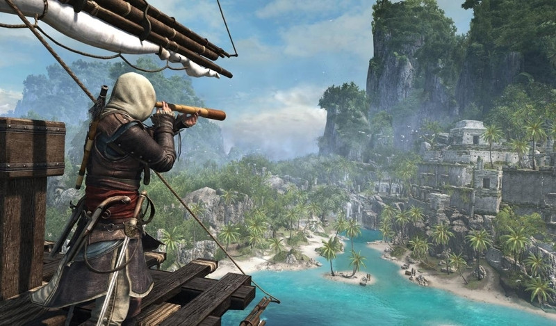 Игра Assassin's Creed IV: Черный флаг (Xbox 360) б/у, Полностью Русский