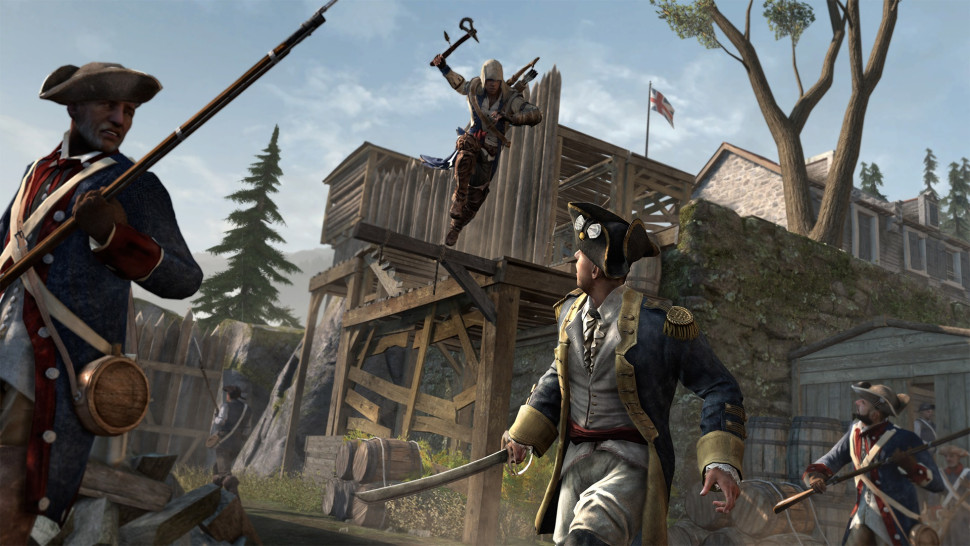 Игра Assassins Creed 3 (Xbox 360) б/у, Полностью Русский