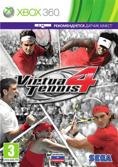 Игра Virtua Tennis 4 (Xbox 360) б/у, Полностью Английский купить за 699.0000