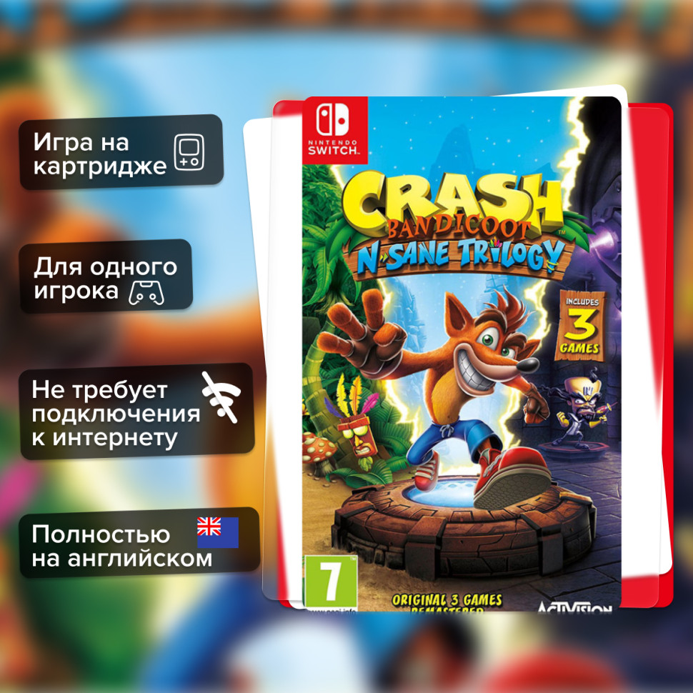 Игра Crash Bandicoot N.Sane Trilogy (Nintendo Switch) Полностью Английский купить за 2399.0000